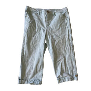 Gloria Vanderbilt Womens Skimmer Capri Jeans Pants Sz 8  Slimming Pockets Cuffed